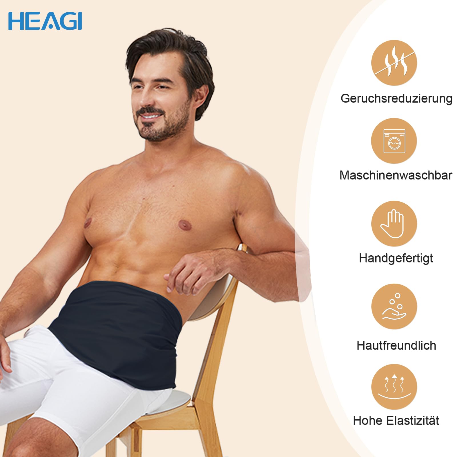 Stoma Gürtel, Stomabeutel, verstellbarer Ostomy Stützgürtel, Ostomy Gürtel für Männer & Frauen, Stoma Zubehör, Innentasche für Ostomy Beutel für Sport & Schwimmen, Größe S (26"-30")
