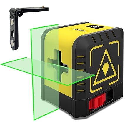 Laser Level, JIANGHUA 100ft Laser Level 360 degree Self Leveling, Green Cross Line Laser Level Line Tool with Manual Self Leveling and Pulse Mode, IP54 Waterproof, Carrying Bag Battery Included