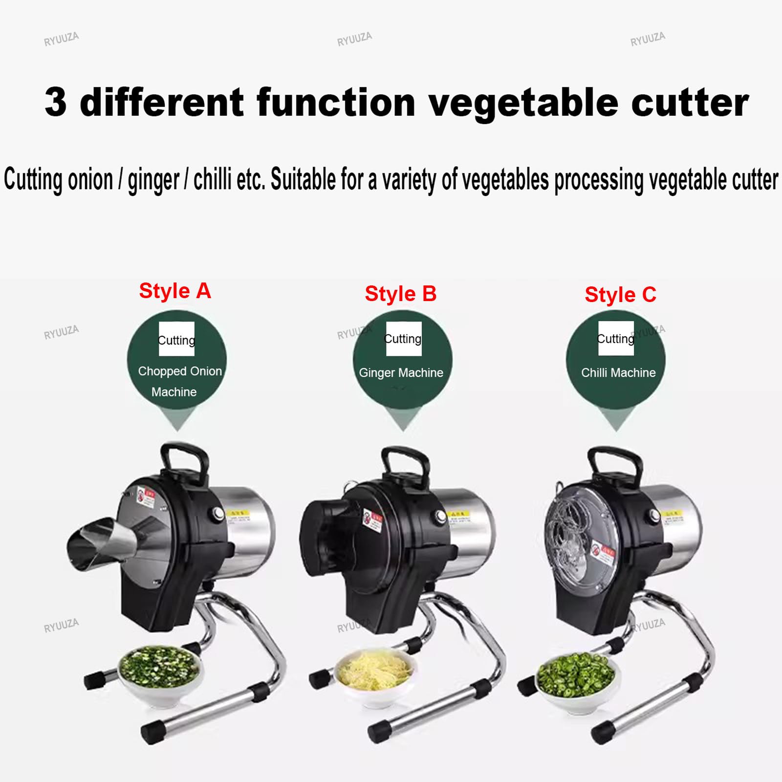 Cortadora eléctrica de verduras - Máquina de corte de grado comercial para el hogar, supermercados y fábricas