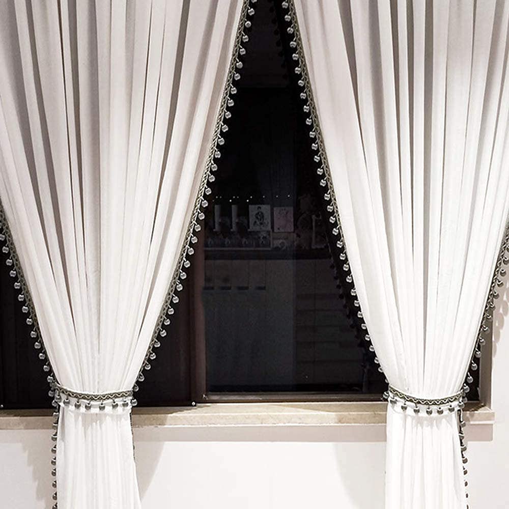 GIVBRO Ruban De Dentelle Tressée à Pompons à Suspendre Pour Couture, Rideau, Artisanat, Accessoires De Costume, 3 Mètres (#F