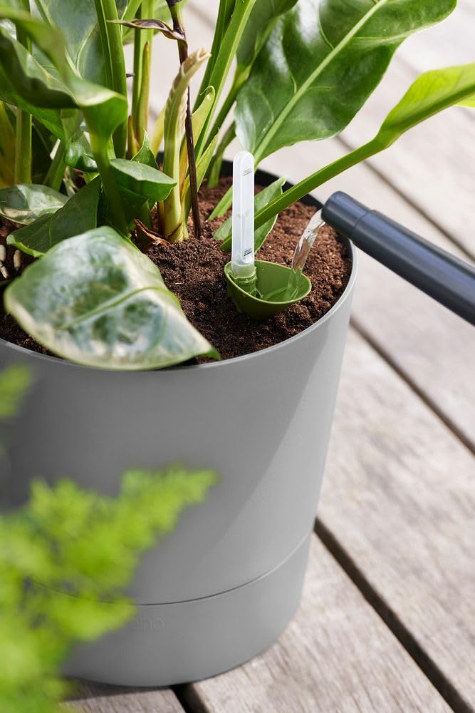 Elho Greensense Aqua Care Rond 43cm Pot de Fleur - Ciment Clair