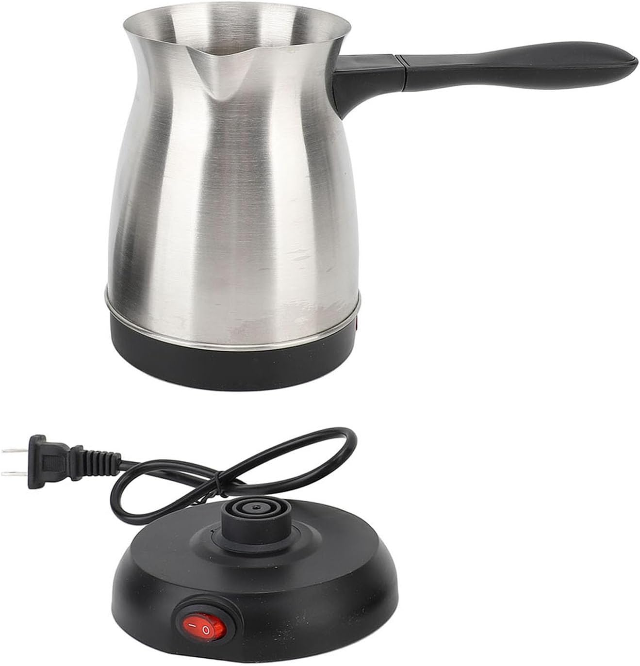 Turkish Coffee Maker, Turkish Electric Coffee Maker Machine, 5 to 6 Cup Brewing Capacity, Stainless Steel Electric Coffee Pot for Delicious Turkish & Greek Coffee, 600ML