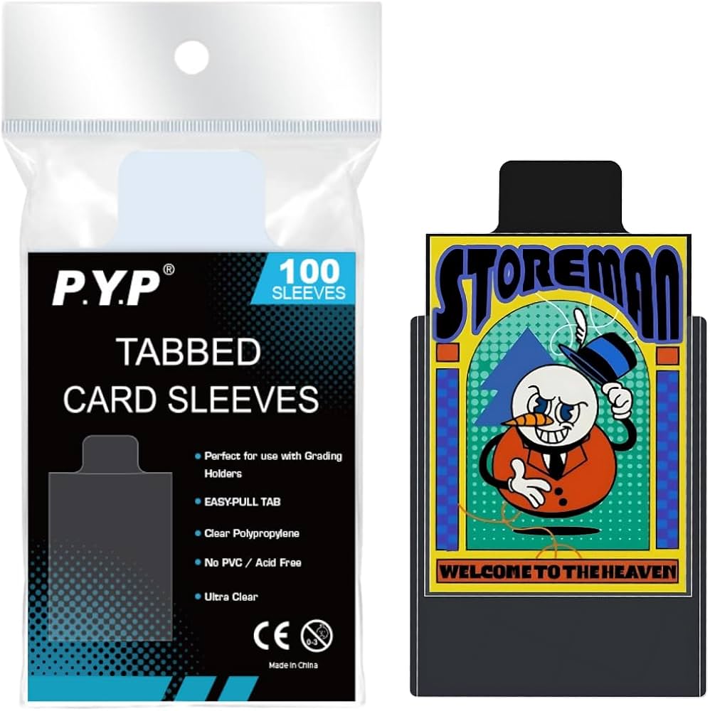 Amazon.co.jp: CARDECT タブ付きカードスリーブ 100枚入り トレカ PSA