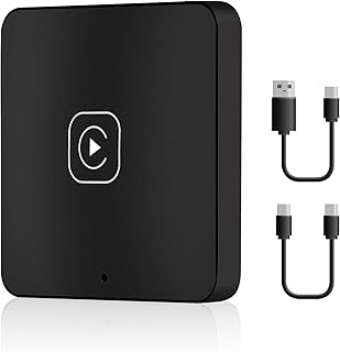 CAMECHO Wireless Carplay Adapter for Factory Wired CarPlay, Apple Car Play Wireless Adapter, 5Ghz WiFi, Plug & Play Dongle Convert Wired to Wireless, Carplay Box for Cars from 2015 & iPhone iOS 10+