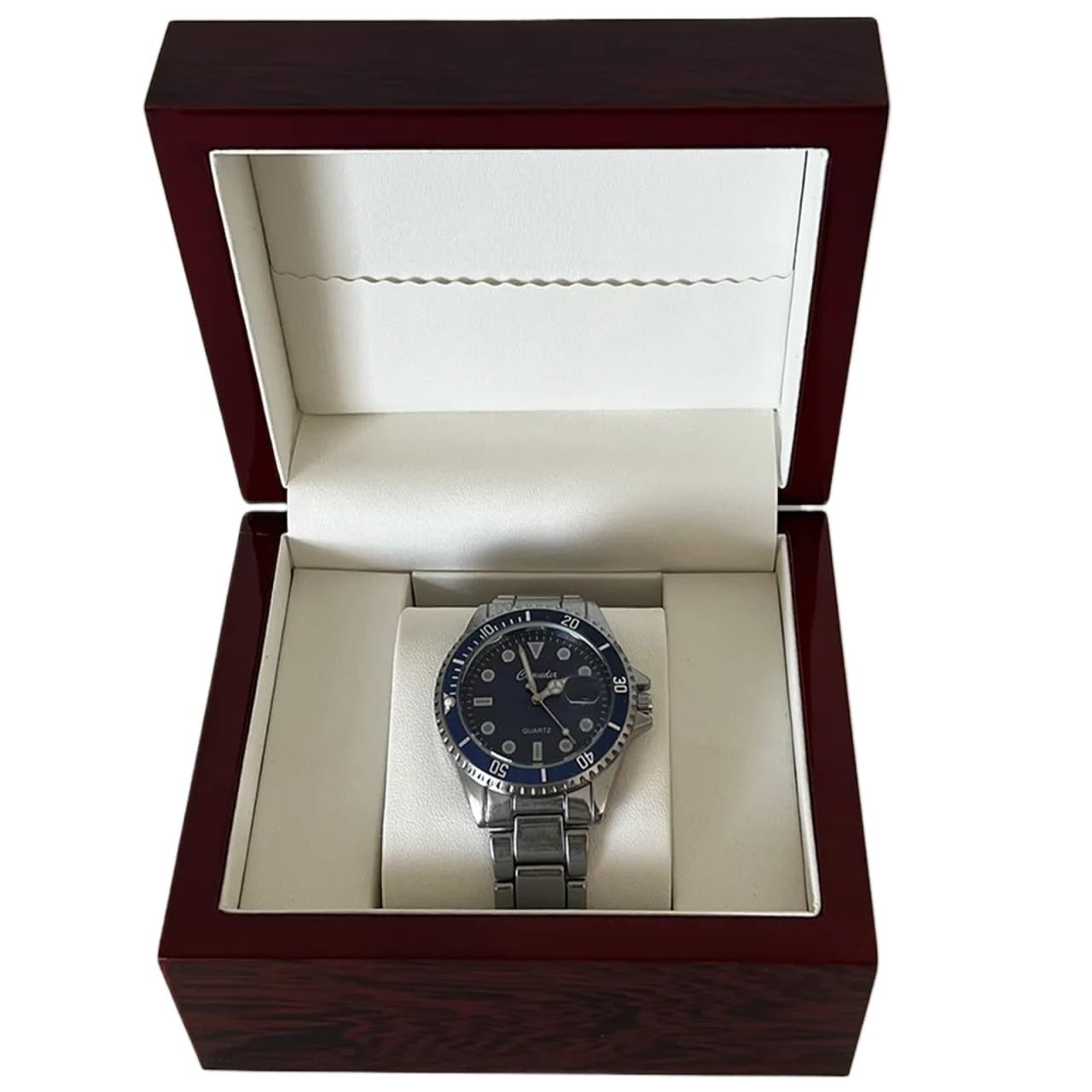Portaorologi in Legno Massello 1 scatola portaoggetti for orologio a griglia, materiale in legno