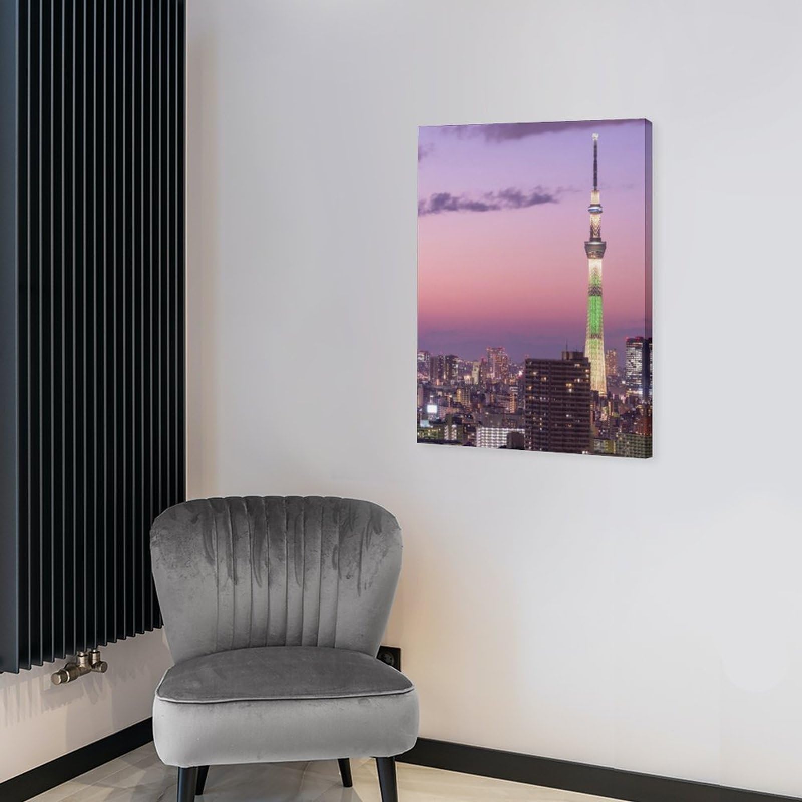 Amazon.co.jp: 絵画 夕暮れの東京スカイツリーインテリア 絵画