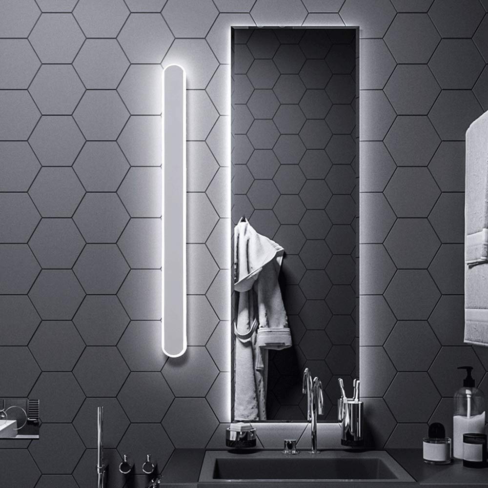 Nowoczesne lustrzane światło przednie, wodoodporna, przeciwmgielna lampa lustrzana do kąpieli, oświetlenie LED do lusterka do makijażu, światło bez migotania, łatwa instalacja Lustrzana przednia