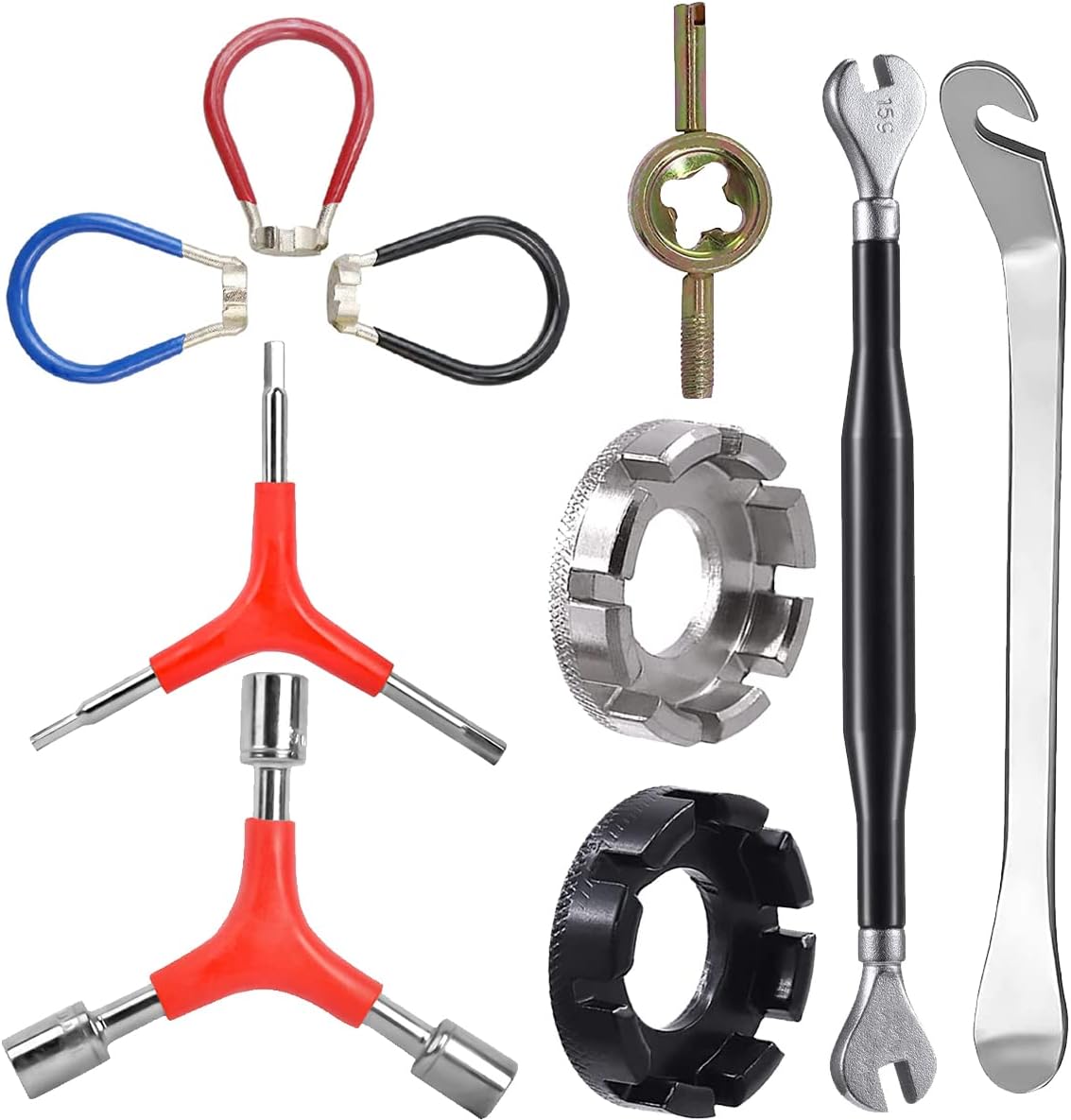 EDIONS 10 Pieces Bicycle Spoke Wrench Bike Repair Tool