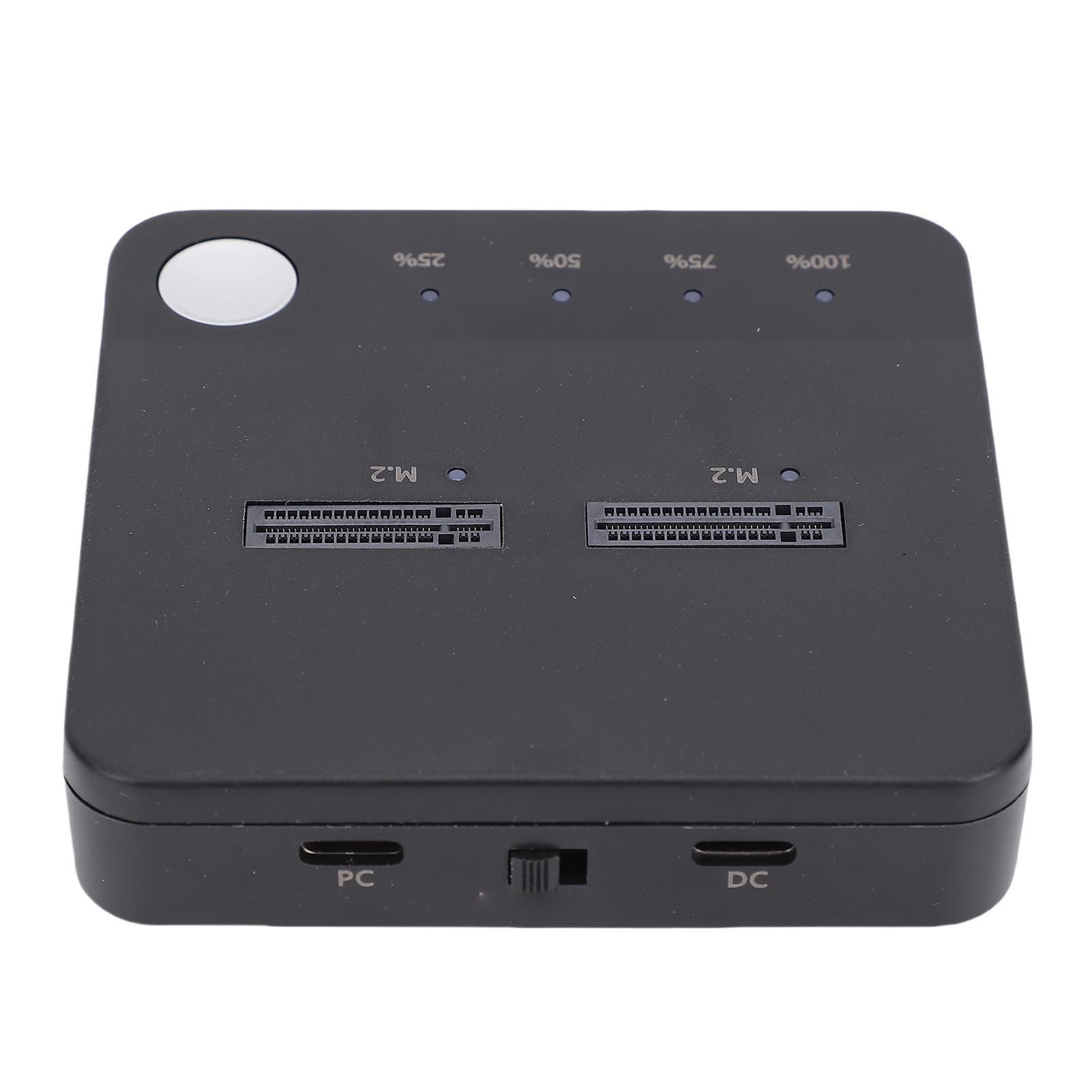 Duplicatore di Dischi Rigidi M.2 Dock Station NVMe Dual Bay Cloner con velocità di 20 Gbps per Professionisti IT e Giocatori