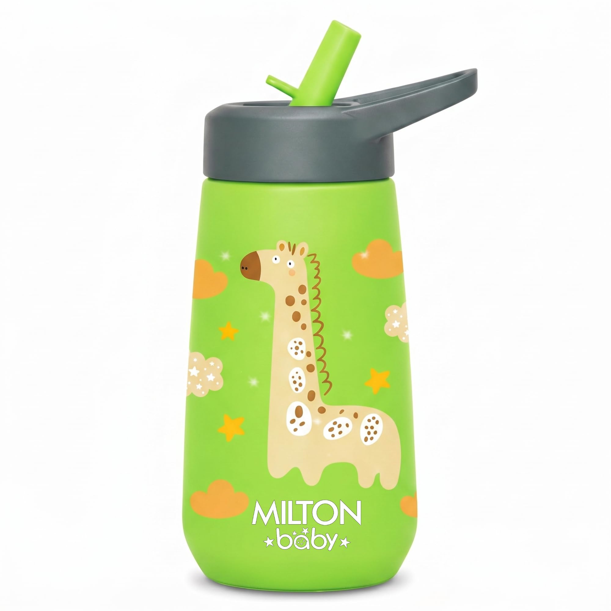 MILTON baby Spout Sipper, No-Spill Design I BPA Free- Food Grade Material I Microwave-Sterilizer Safe I Smooth Open-Close Action I Ideal Sipper Water Bottle for Kids 12+Month, 420 ml, Green-picture-22