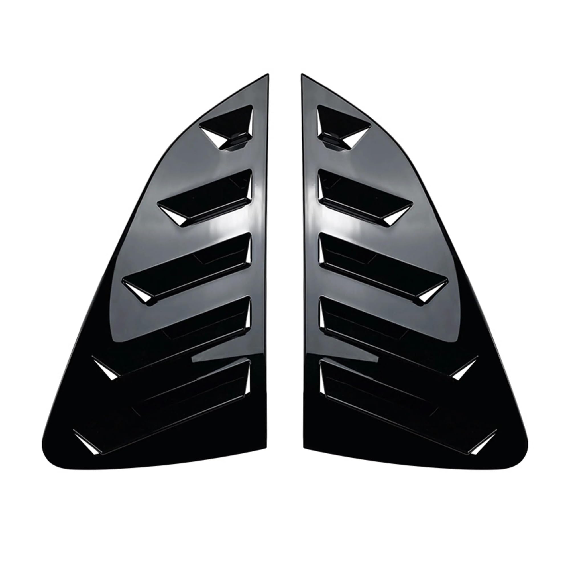 HGPVPKZAZD Car Rear Window Spoiler Tail Wing For VW For Polo For MK6 2018+ Car Side Vent Rear Window Shades Scoop Louver Shutter Sticker Cover Trim Rear Window Side Splitter Wing(Glossy Black)