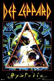 Def Leppard Hysteria Album Cover Heavy Metal Music Merchandise Retro Vintage 80s Aesthetic Band Cool Wall Art Print Poster...