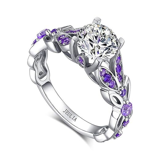 Jeulia 4.3 Carat Amethyst Butterfly Ring