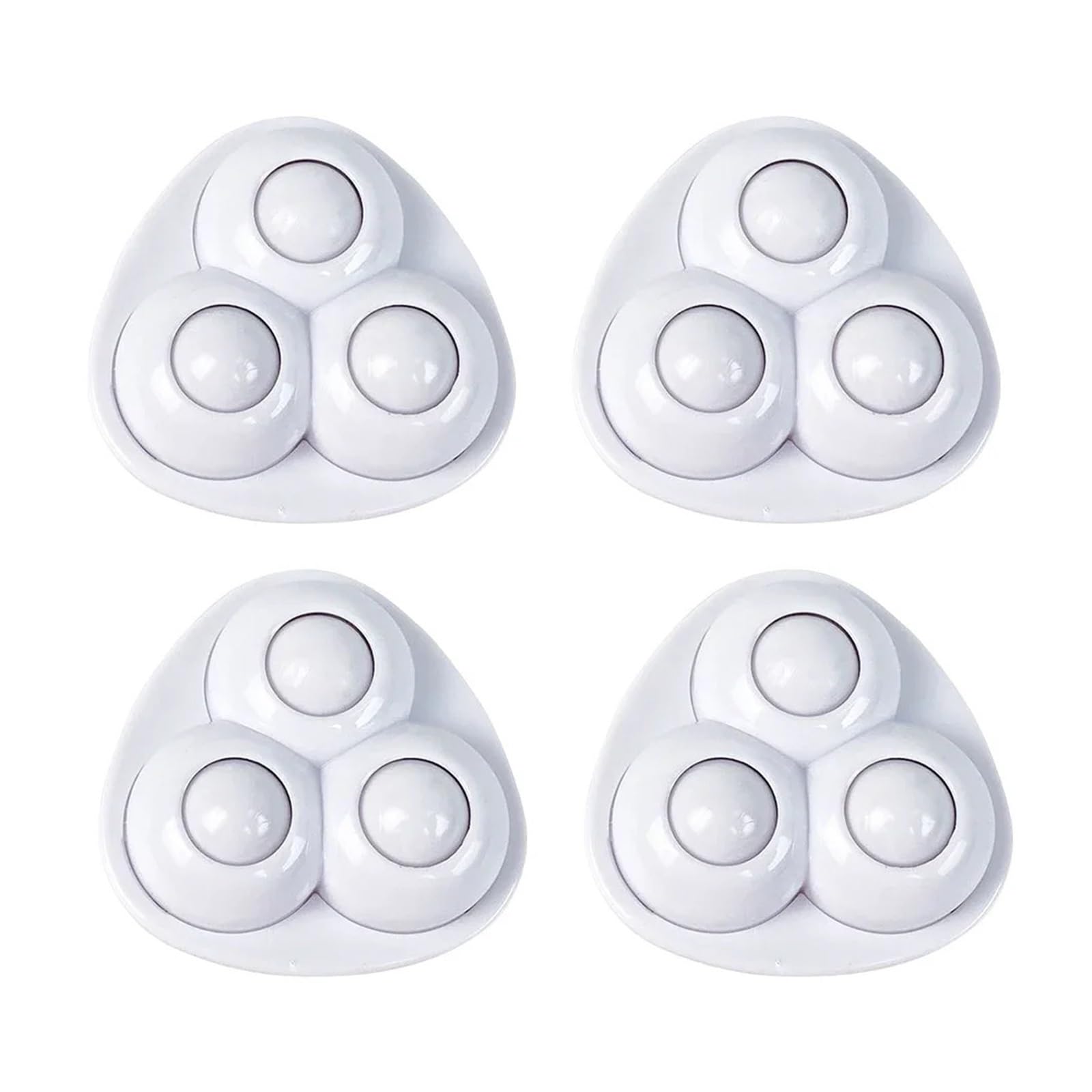 Ruedas giratorias autoadhesivas 360 de acero inoxidable, 4 miniruedas blancas de 37x37mm para cajas