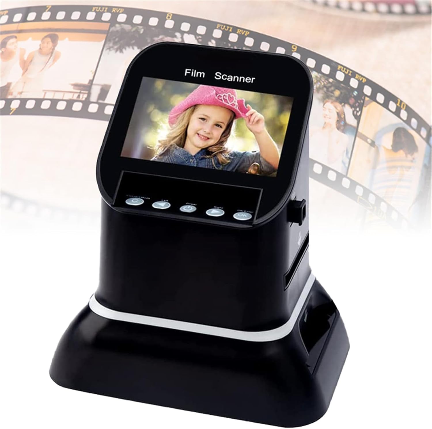 22MP High-Resolution Film Scanner - Digital Slide & Negative Converter for 35mm, 135, 126KPK - 120 Film to Digital with 4.3" LCD Display