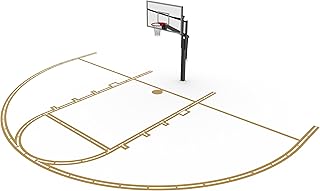 Murray Sporting Goods Premium Plus Basketball Court Marking Stencil Kit for Driveway, Asphalt or Concrete | Basketball Court Marking Spray Kit for Backyard