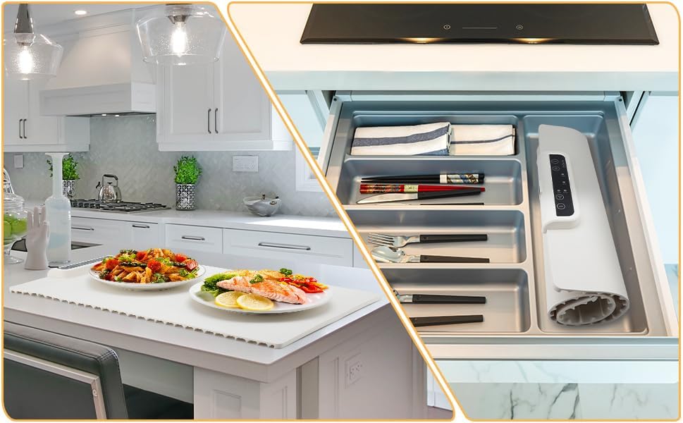 Miniatura 6 de Alfombrilla de calentamiento de alimentos, calefacción de superficie completa, enrollable y portátil, nanomaterial de silicona de alta calidad, 3