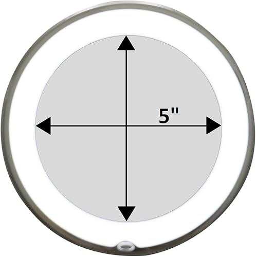 Miniatura 5 de JiBen Espejo de maquillaje flexible de cuello de cisne iluminado LED 10X con ventosa de bloqueo de energía luz difusa brillante y giratorio de 360
