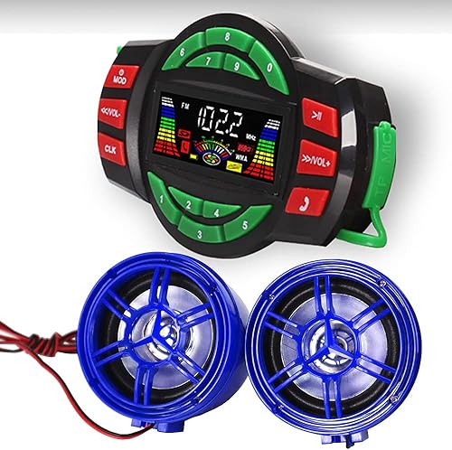 Miniatura 8 de UTV ATV amplificador Bluetooth sistema de sonido altavoces manos libres FM sistema de audio USB estéreo de 3 pulgadas 12V motocicleta audio