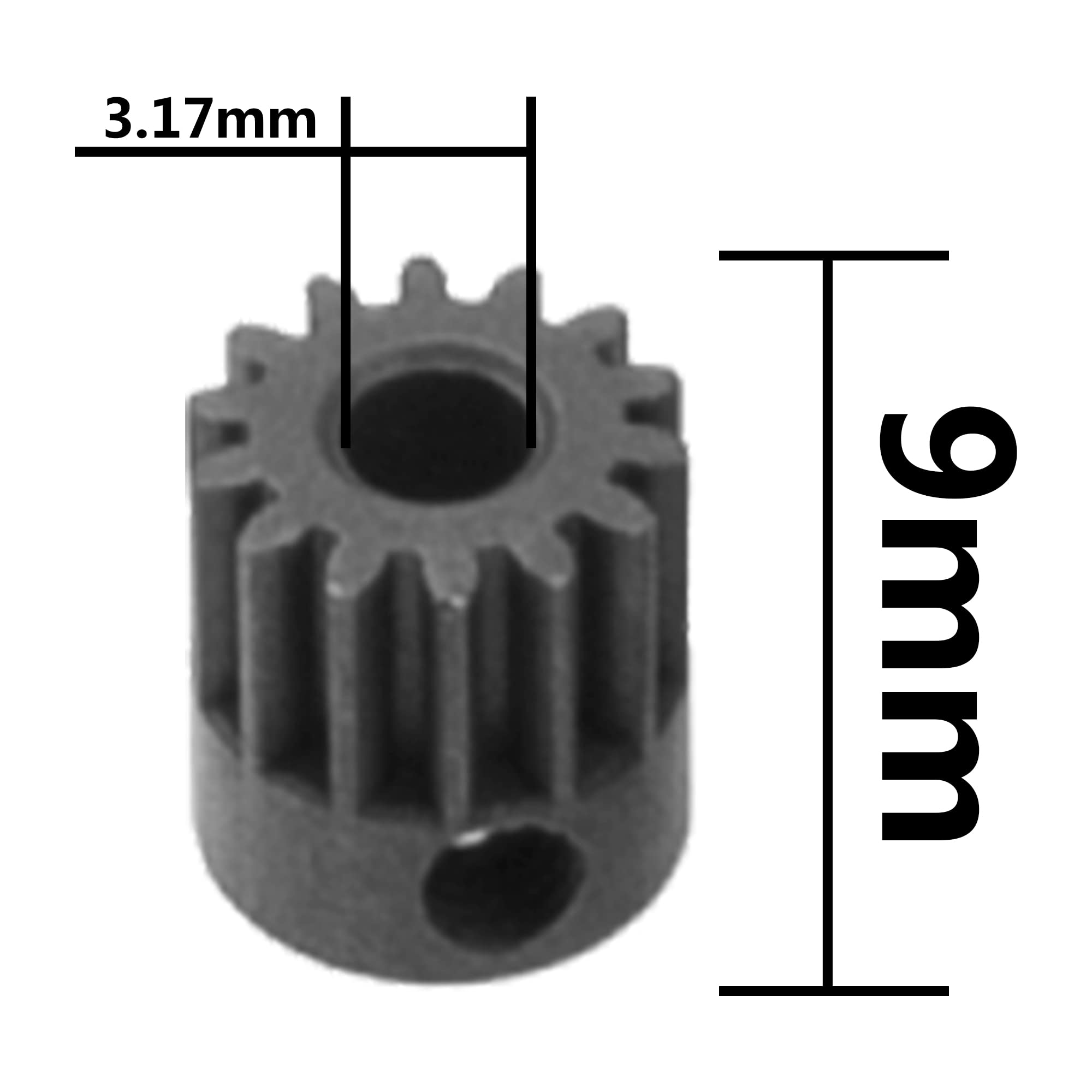 Vgoohobby Steel 48 Pitch Pinion Gear Set 3.175mm Shaft 14T 15T 16T