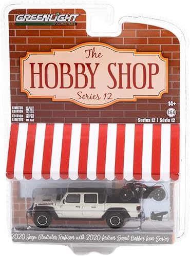 Miniatura 2 de Collectibles Greenlight 97120-F The Hobby Shop Series 12 - 2020 Gladiator Rubicon con motocicleta Icon Scout 2020 a escala 164 fundido a presión