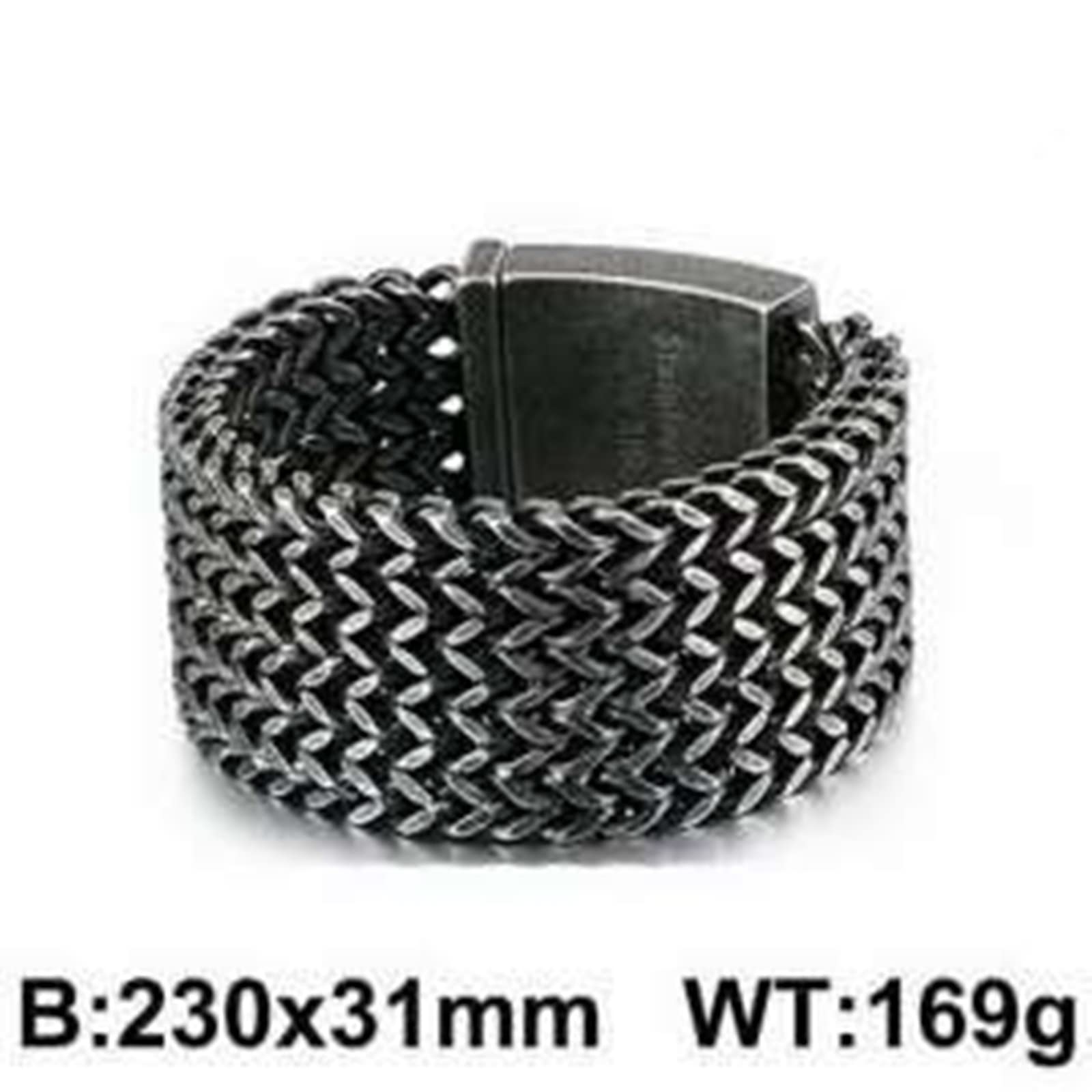 Herren Personalisiert Armband in Edelstahl, Dick Glieder Link Kettenarmband Eco-Verpackung Kleine Geschenke für Männer