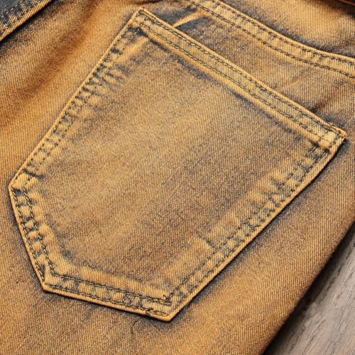 Mens Jeans Slim Fit Stretchy Grunge Faded Dark Wash Frayed Skinny Ripped Jeans2