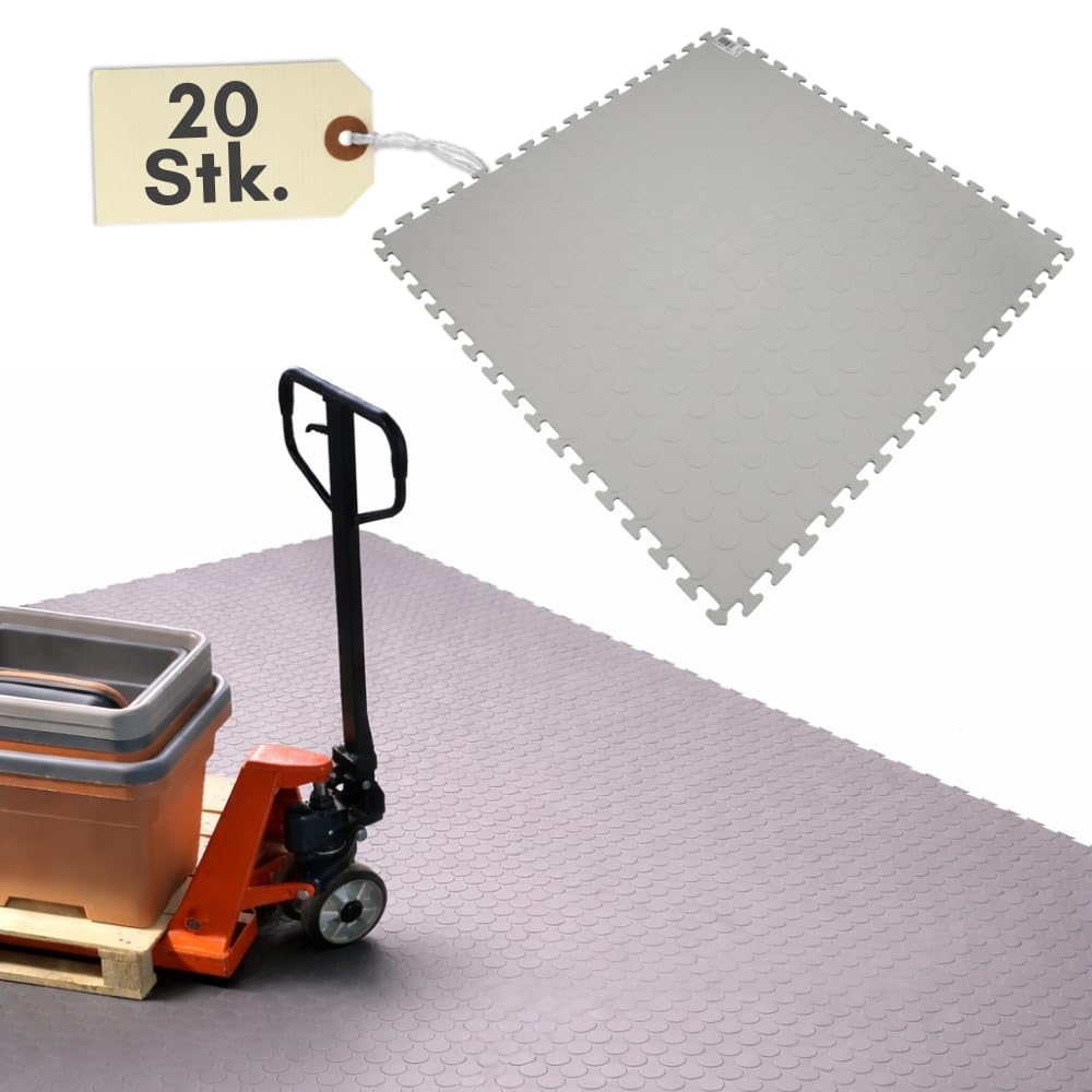 Boden Klick System Fliesen Platte (PP, grau, 50x50 cm)