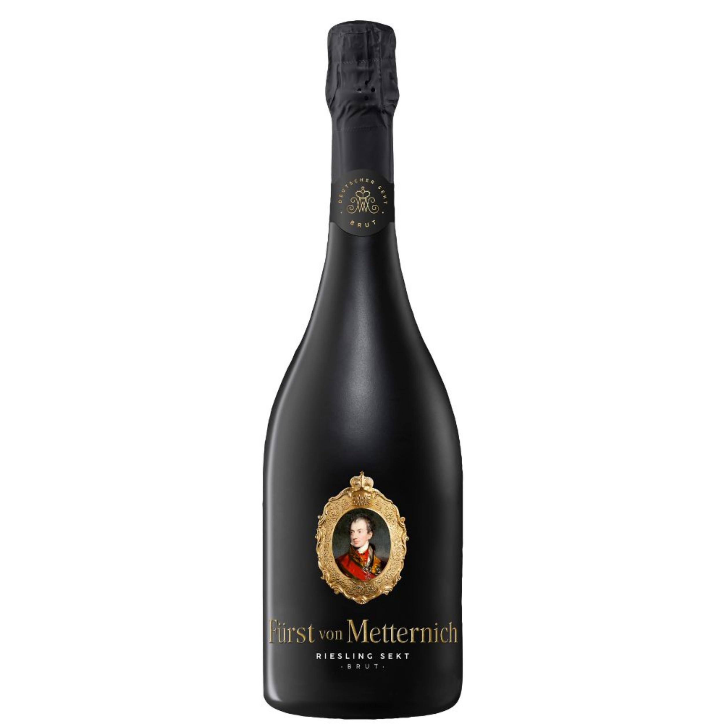 Fürst von Metternich Riesling Sekt Brut (1 x 0,75 l) – edler deutscher Premiumsekt mit feiner Säure und fruchtiger Eleganz – trocken, aus Riesling-Trauben – besonders für festliche Anlässe