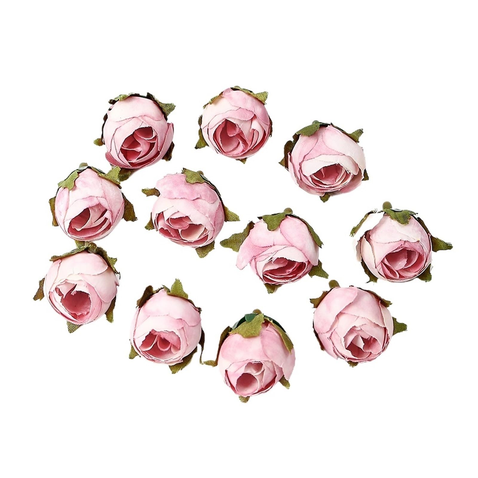 Casetlong 20PCs Artificial Flowers Head Silk Fake Wedding Marriage Decoration DIY Wreath Bouquet Accessories(Pink)
