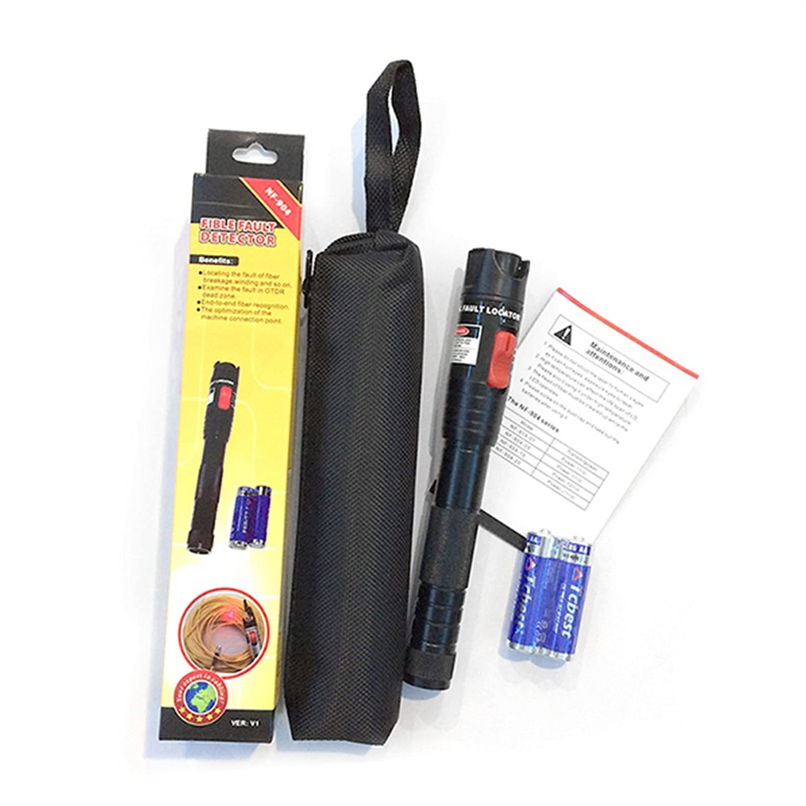 Detector de pared, Localizador de fallas visuales FIBER Tester Detector Meter Herramientas de red