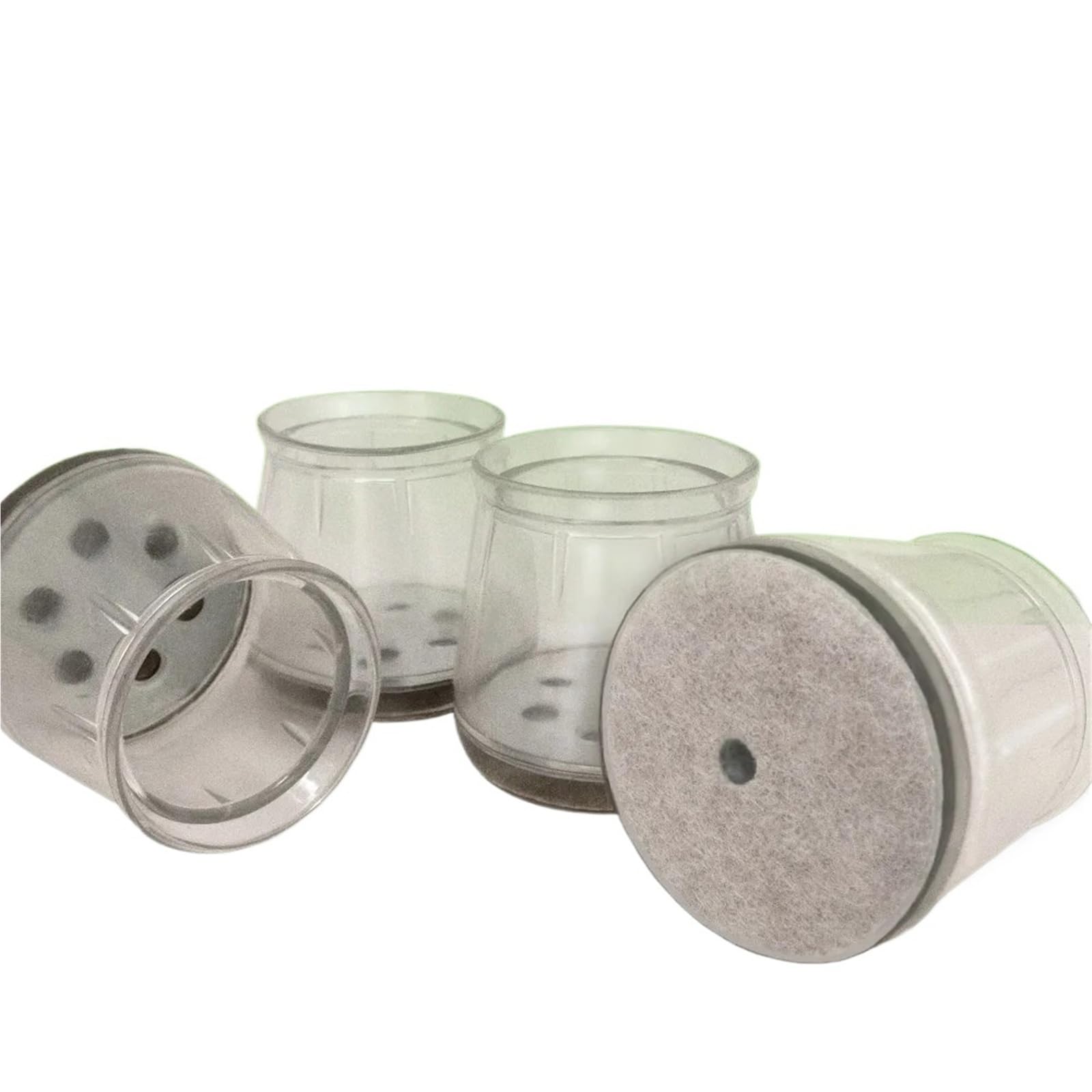 Fieltro Adhesivo Gorros for Patas de Silla Protectores Suelo Fieltro | Juego de 4 almohadillas transparentes for muebles de 1 pulgada, antideslizantes