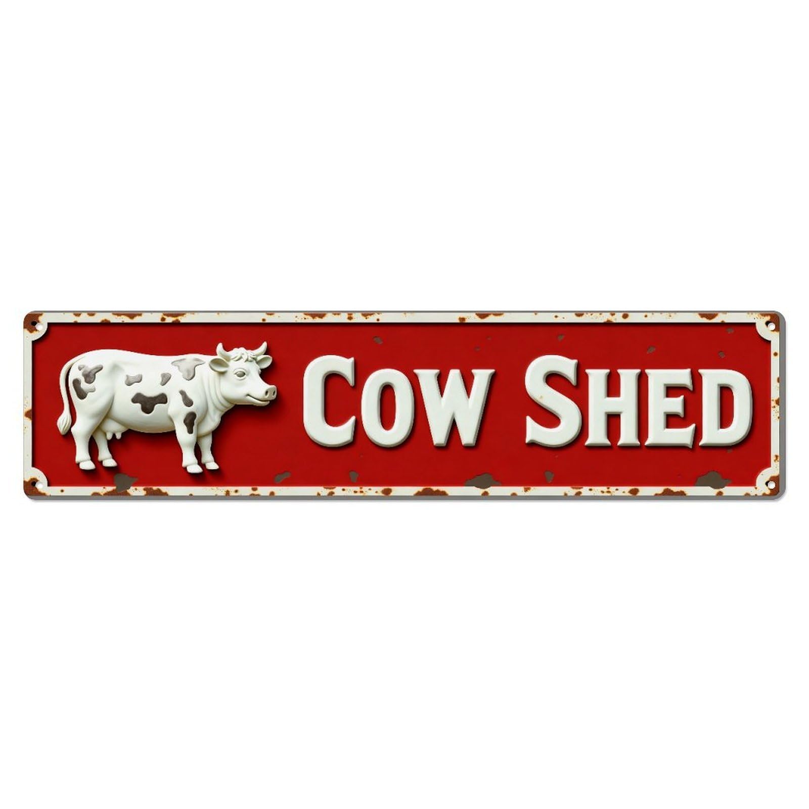 Cow Shed Sign Pattern Metal Tin Sign Plaque