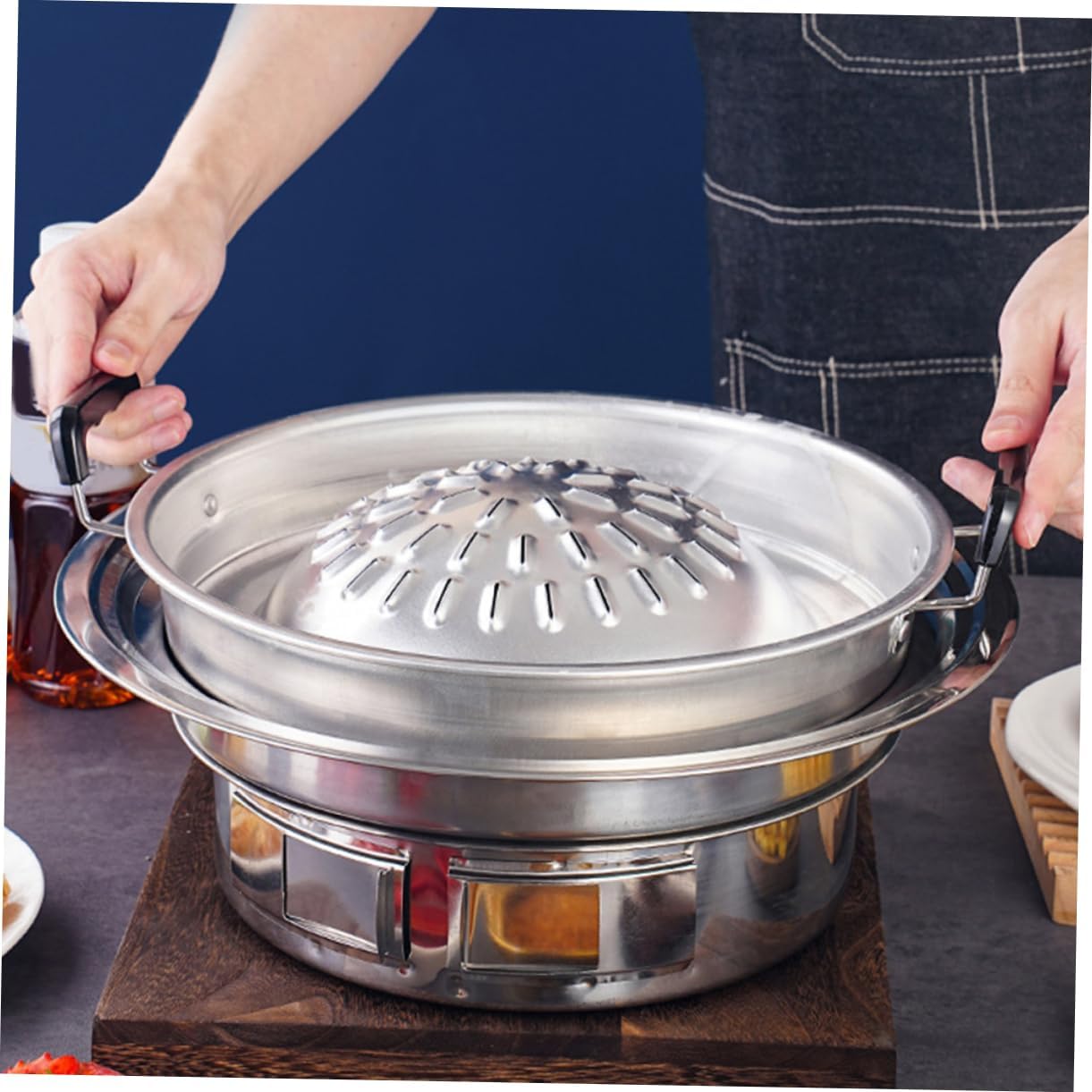 Barbecue Grill Grill Pan Multifunctional Barbecue Tray Backyard Camping Meat Grilling Pan