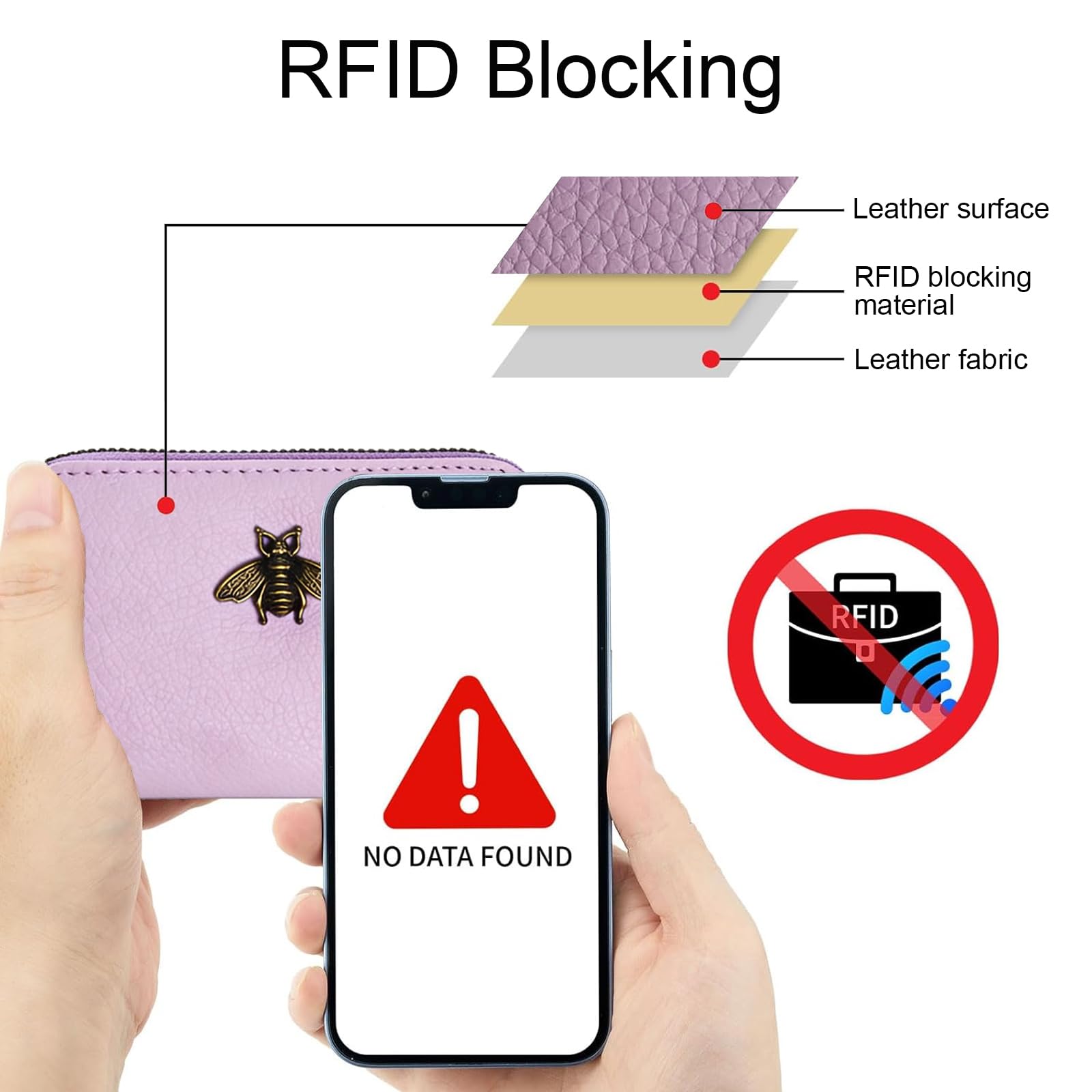 Kartenhalter Geldbörse Klein Kreditkartenetui mit 9 Kartenfächern und 2 Geldfächern, RFID Schutz Damen Geldbörse Wallet für Reisen und den Täglichen Gebrauch (A)