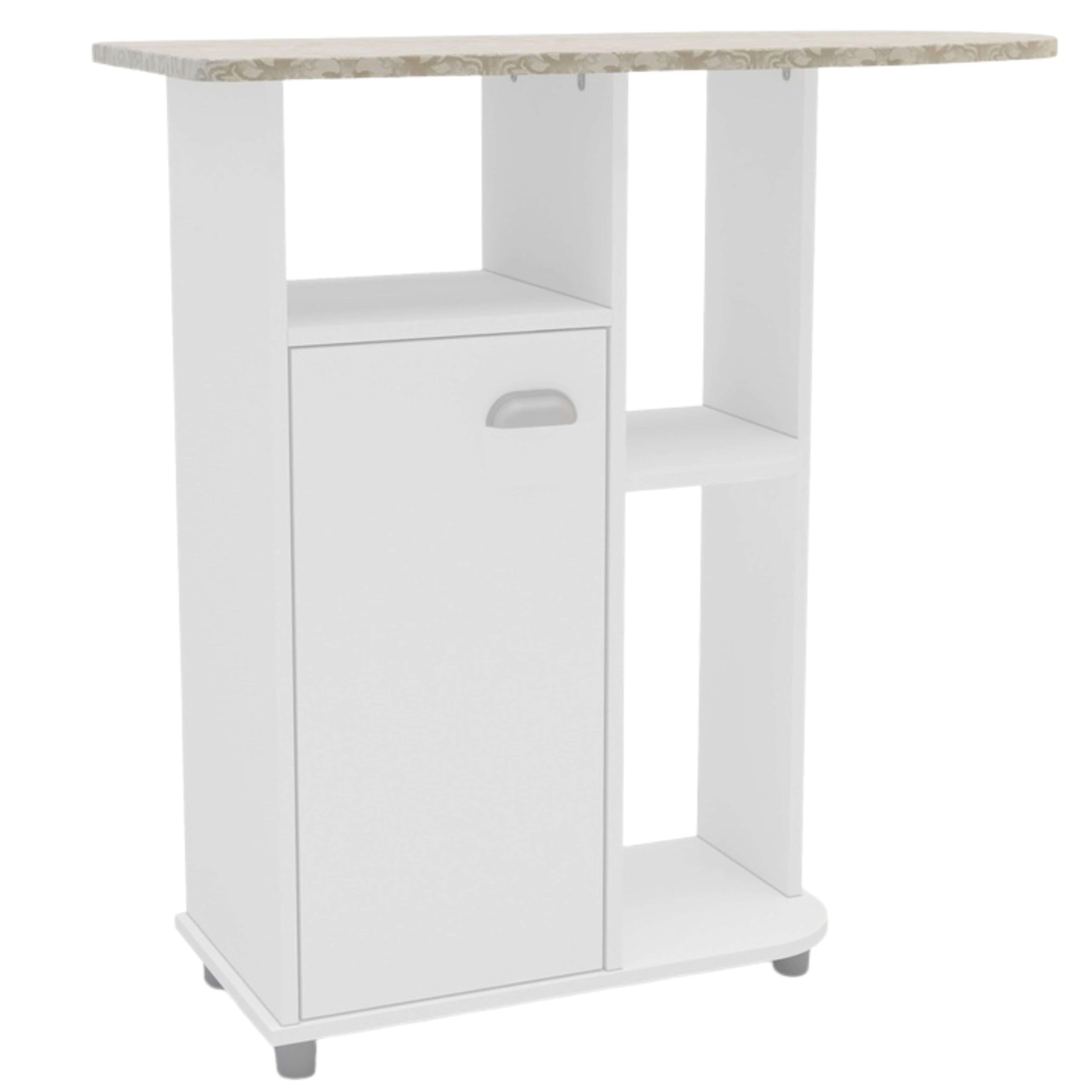Meuble de repassage Miroytengo stable blanc 91x91cm contre encombrement