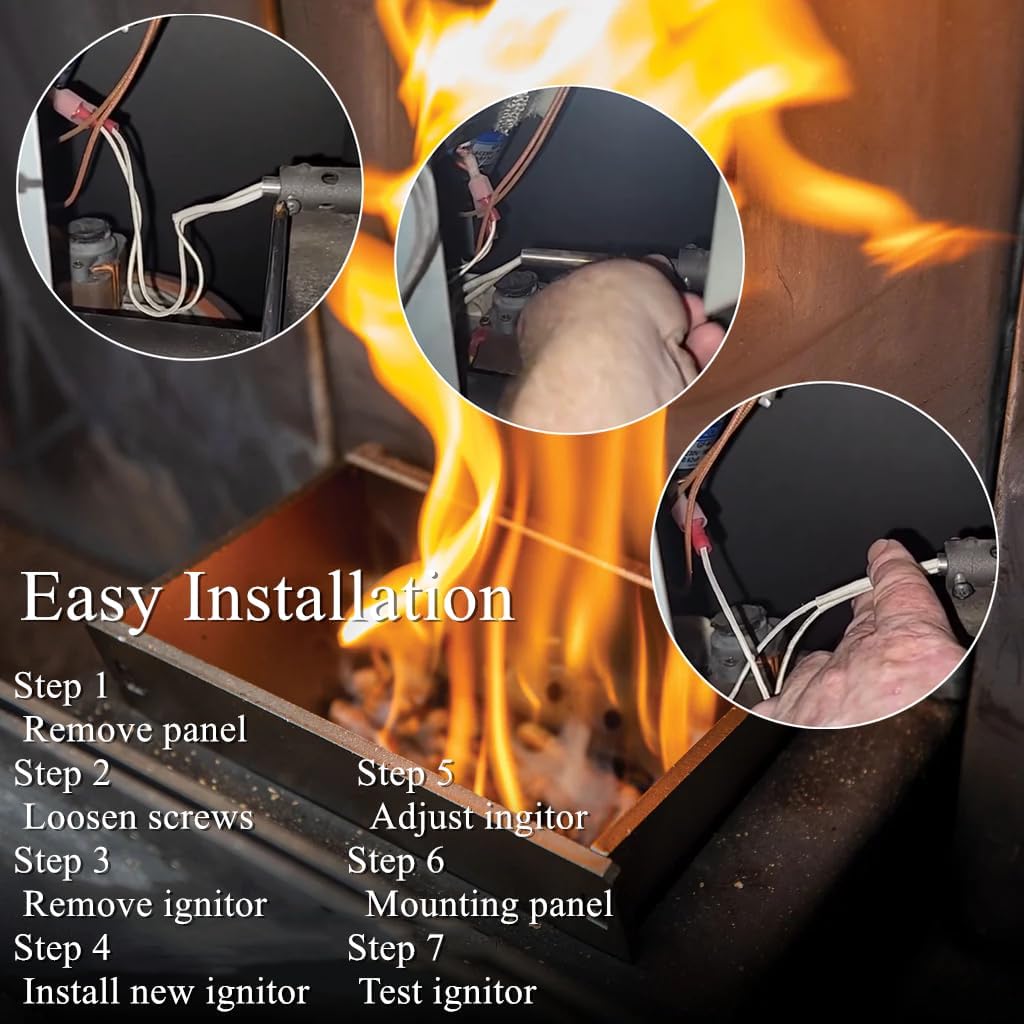 2 Pack 66608-SPFL 6" Pellet Stove Igniter Fit for Cleveland Ironworks PS130 PS20 PS60 fit for Grand Teton Gros Ventre, Grand Teton Jackson, Grand Teton No 26 Mini, Grand Teton No 390 Large