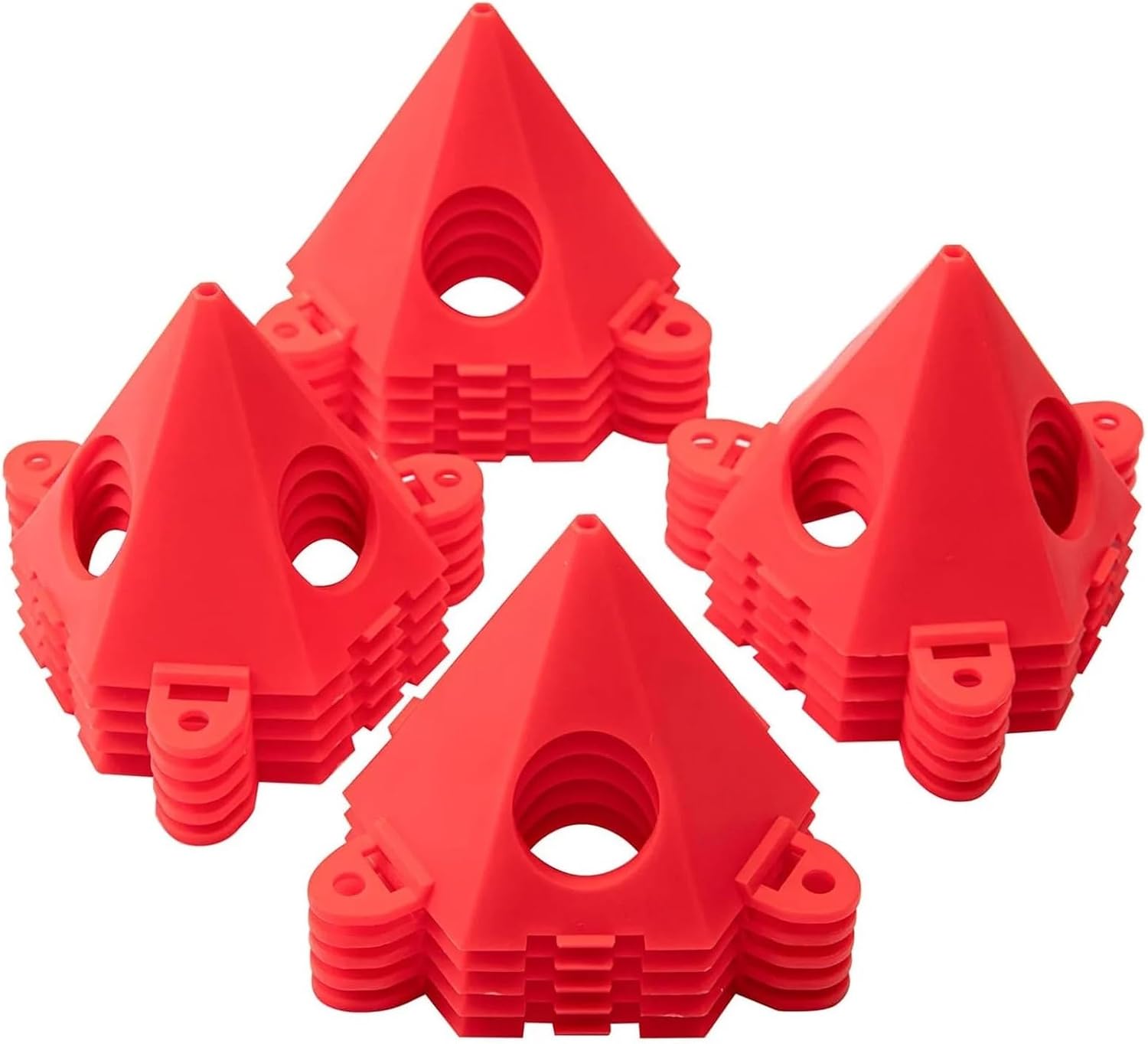 Painters Pyramids 50Pcs/100Pcs Mini Support Frame Triangle Paint Pads Feet Carpenter Tool Spray Painting Brackets for Door Risers Support(100pcs)
