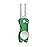 Mile High Life All Metal Foldable Golf Divot Tool with Pop-up Button & Magnetic Ball Marker, Golf Club Holder (Green Fish)