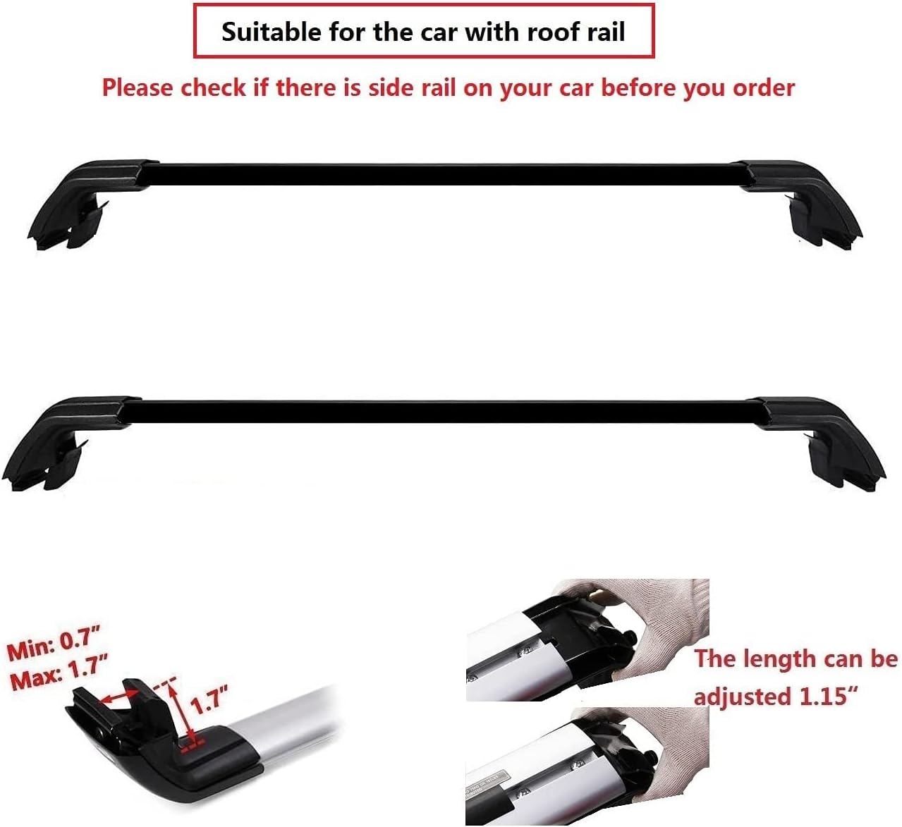 Cargo Racks for Infiniti QX55 2022 2023 2024 2025 Roof Rack Cross Bars Rail Luggage Carrier Lockable