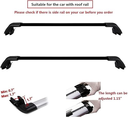 Miniatura 4 de SAREMAS Portaequipajes de techo para Infiniti QX55 2022 2023 portaequipajes con cerradura