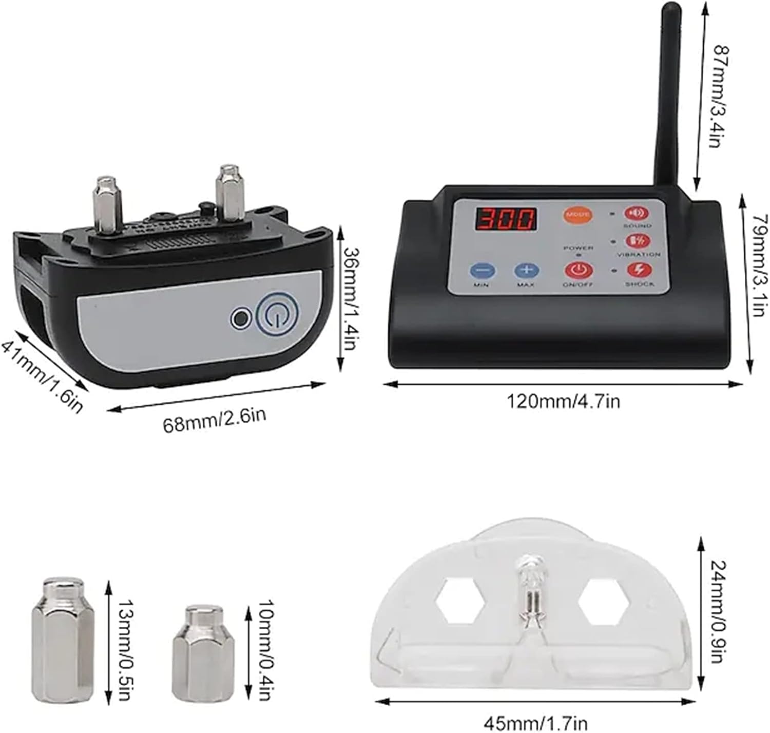 Wireless Dog Fence Electric Pet Containment System,Boundary Containers System for Outdoor Remote Dogs Training,Waterproof Rechargeable Collar with Tone/Static Correction,Adjustable Range,for All Dogs,