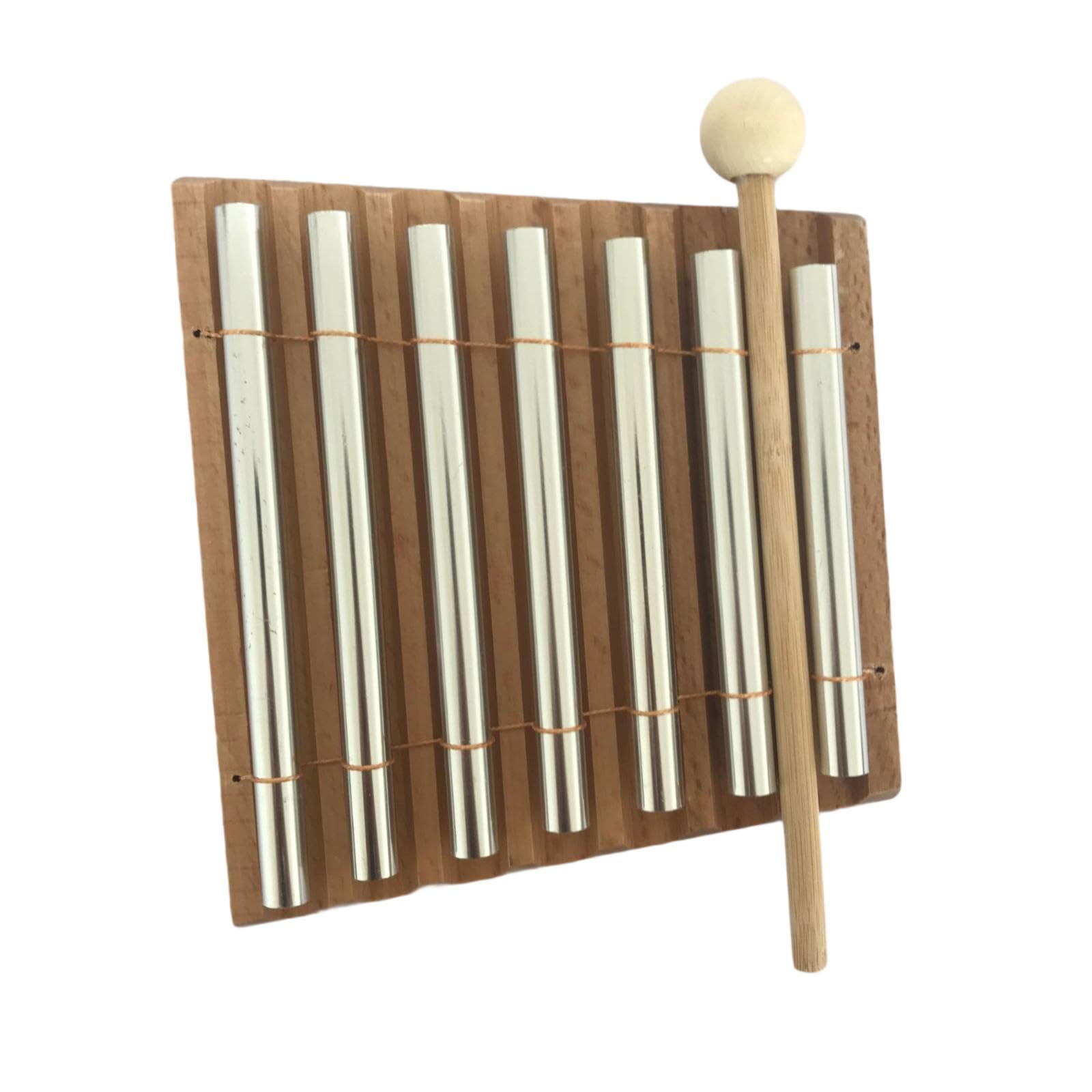 Gralara Carillon à Main avec Maillet, Jouet Musical, Instrument de Percussion, Cadeau pour La Gestion de Classe, 7 Tons