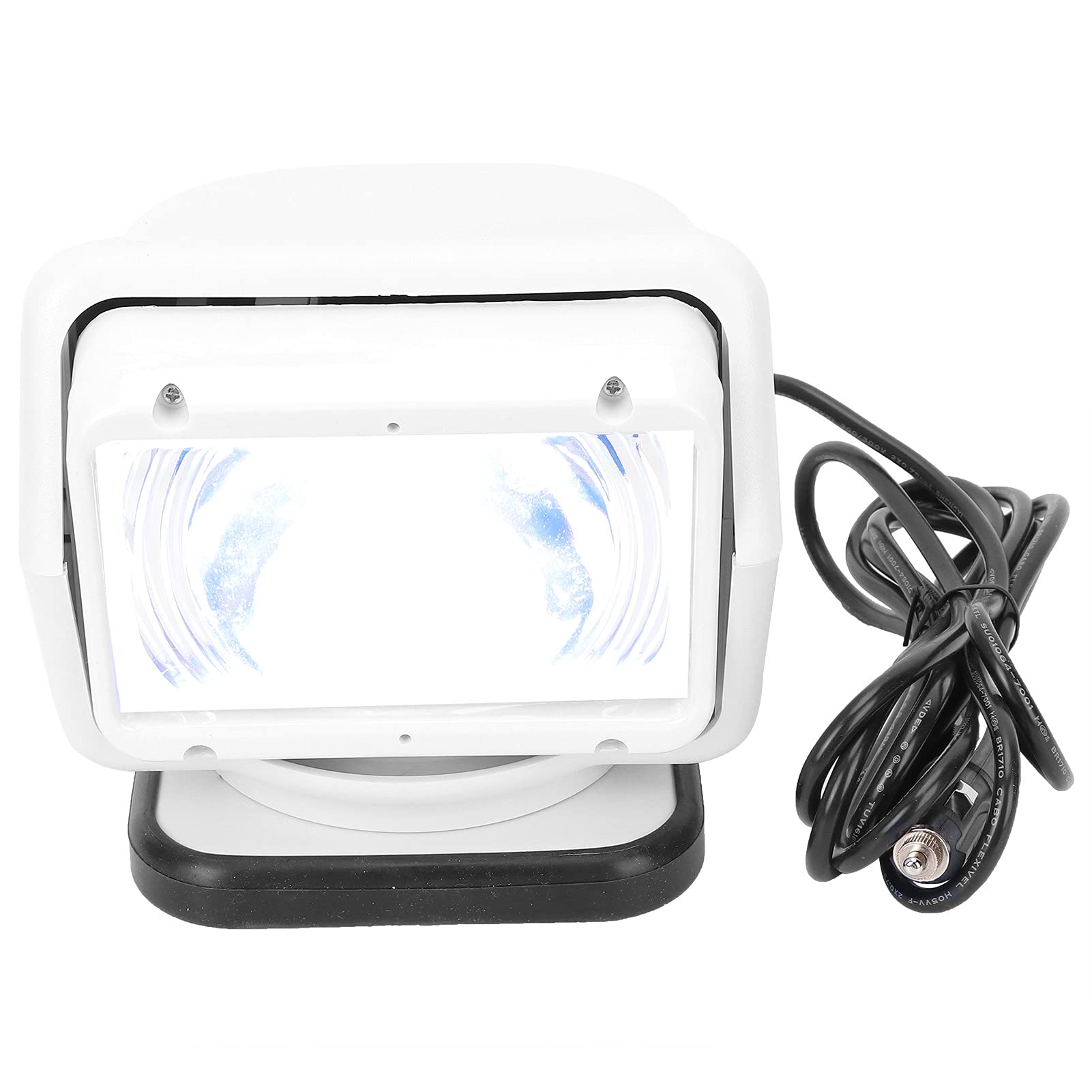 Faro Ricerca con Telecomando per Luce Spot 12/24 V 55 W per Barche Marine all'aperto, Angolo, 6000 K (Un bianco)