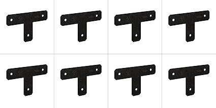 Simpson Strong Tie APVT4 Outdoor Accents Avant Collection ZMAX , Black Powder-Coated T Strap for 4x4, 8-Pack
