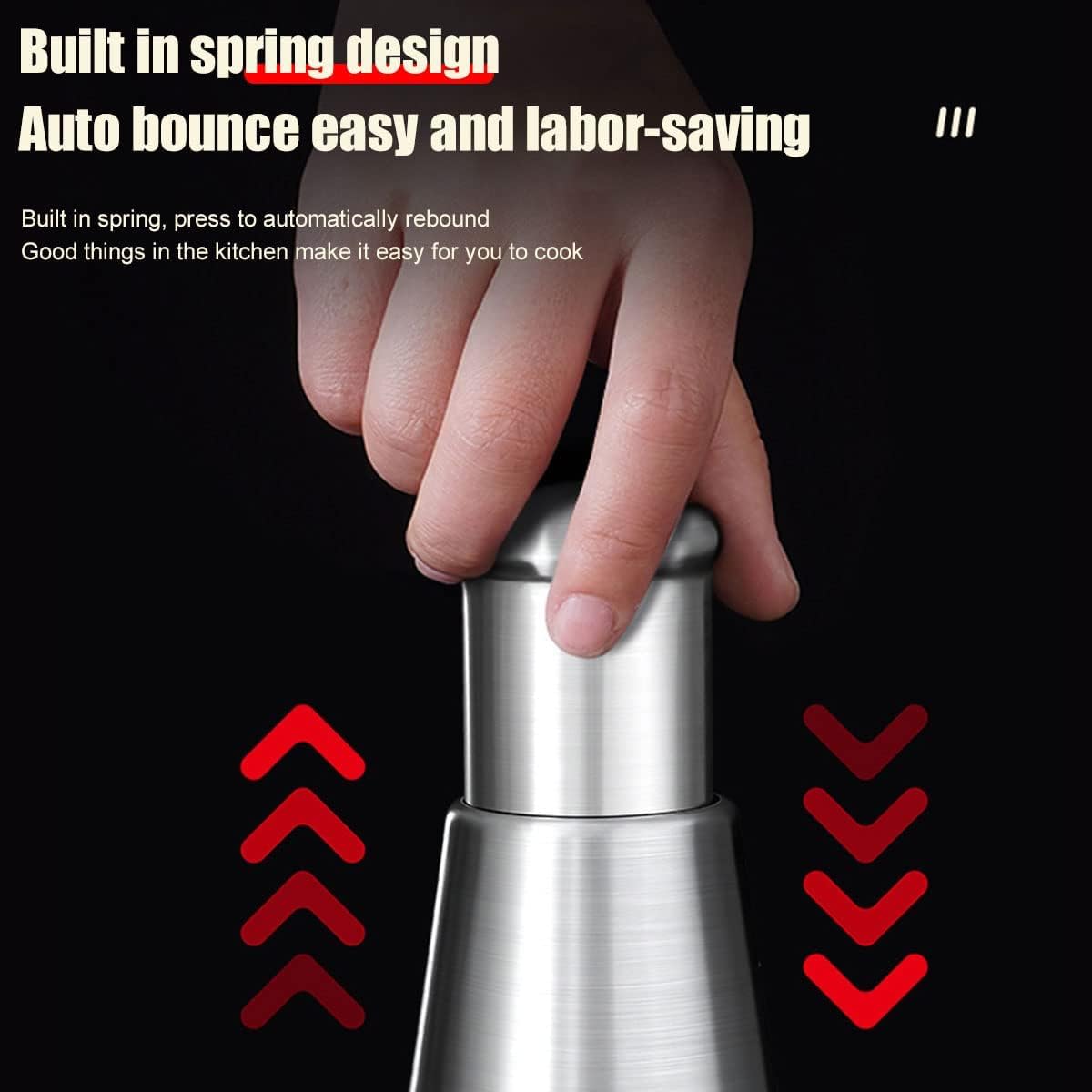 KRLZ Silver Pressed Garlic Chopper,Multi-Functional Manual Garlic Press,Upgraded Stainless Steel 304 Garlic Masher,Manual Garlic Masher,Suitable for Mincing Garlic, Onions Garlic Presses