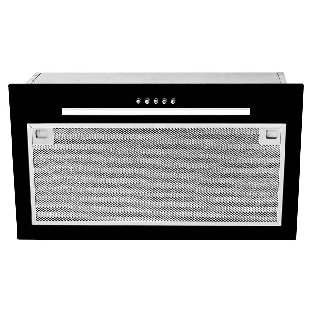 TEKA Campana Extractora Integrada 55 cm con Motor de Doble Turbina - 3 Velocidades - Barra de Iluminación LED - Integrable en Muebles de Cocina - Color Negro - GFG 2