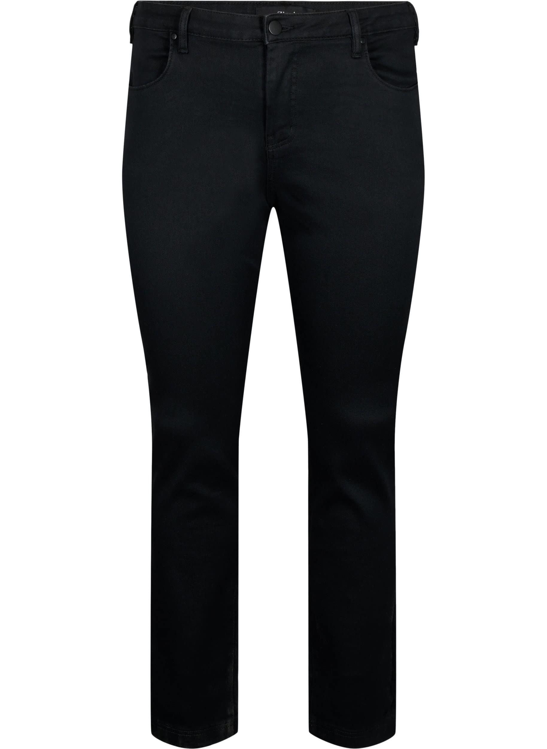 Zizzi Emily Jeans Damen Große Größen - Slim Fit Damenjeans mit Normaler Taillenhöhe/Mid Waist - Plus Size-Hose aus Baumwollmischung mit Stretch-Anteil