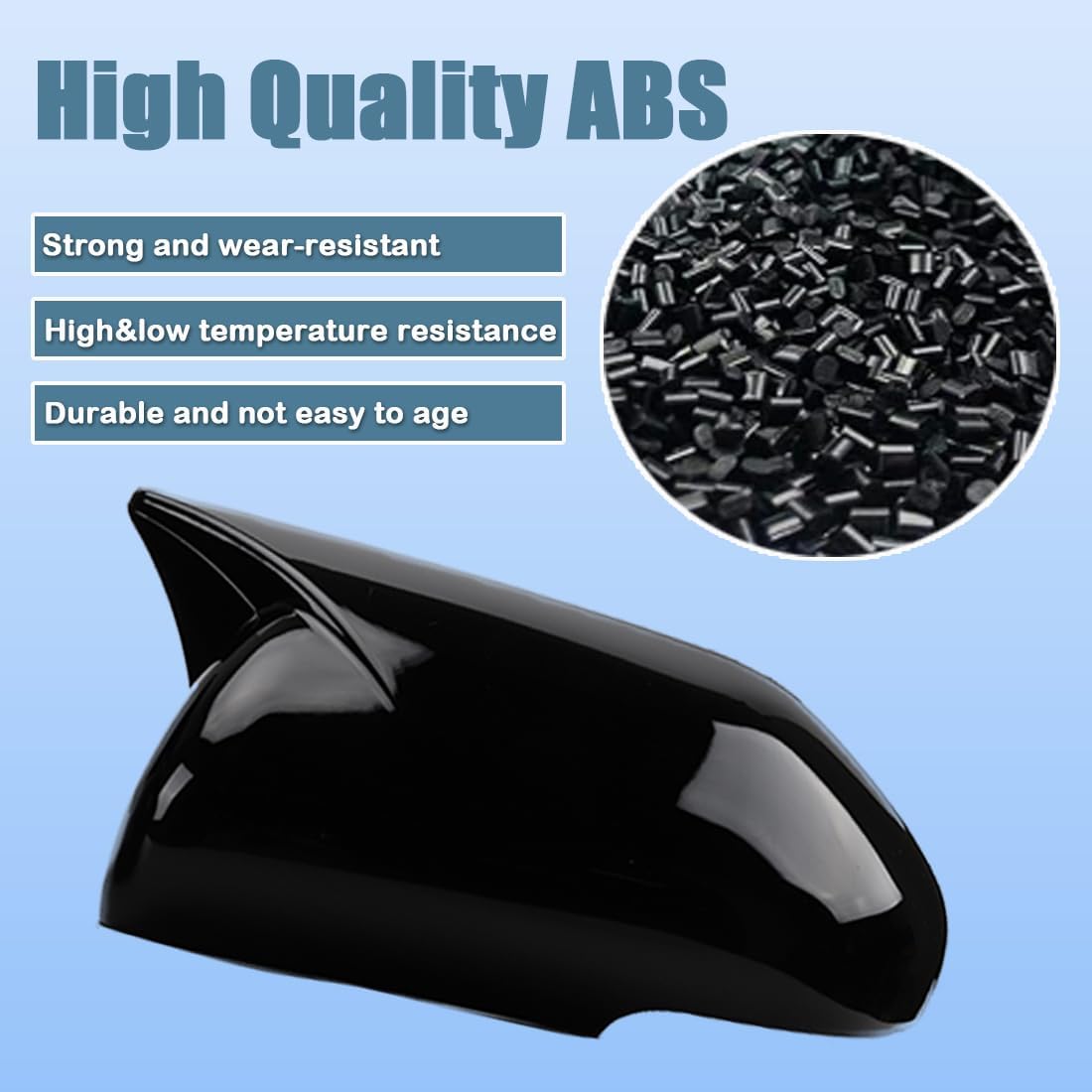 XITER Rear View Side Mirror Cover Side Mirror Cap for Ford Explorer 2020 2021 2022 2023 2024(With Turn Signal),Glossy Black