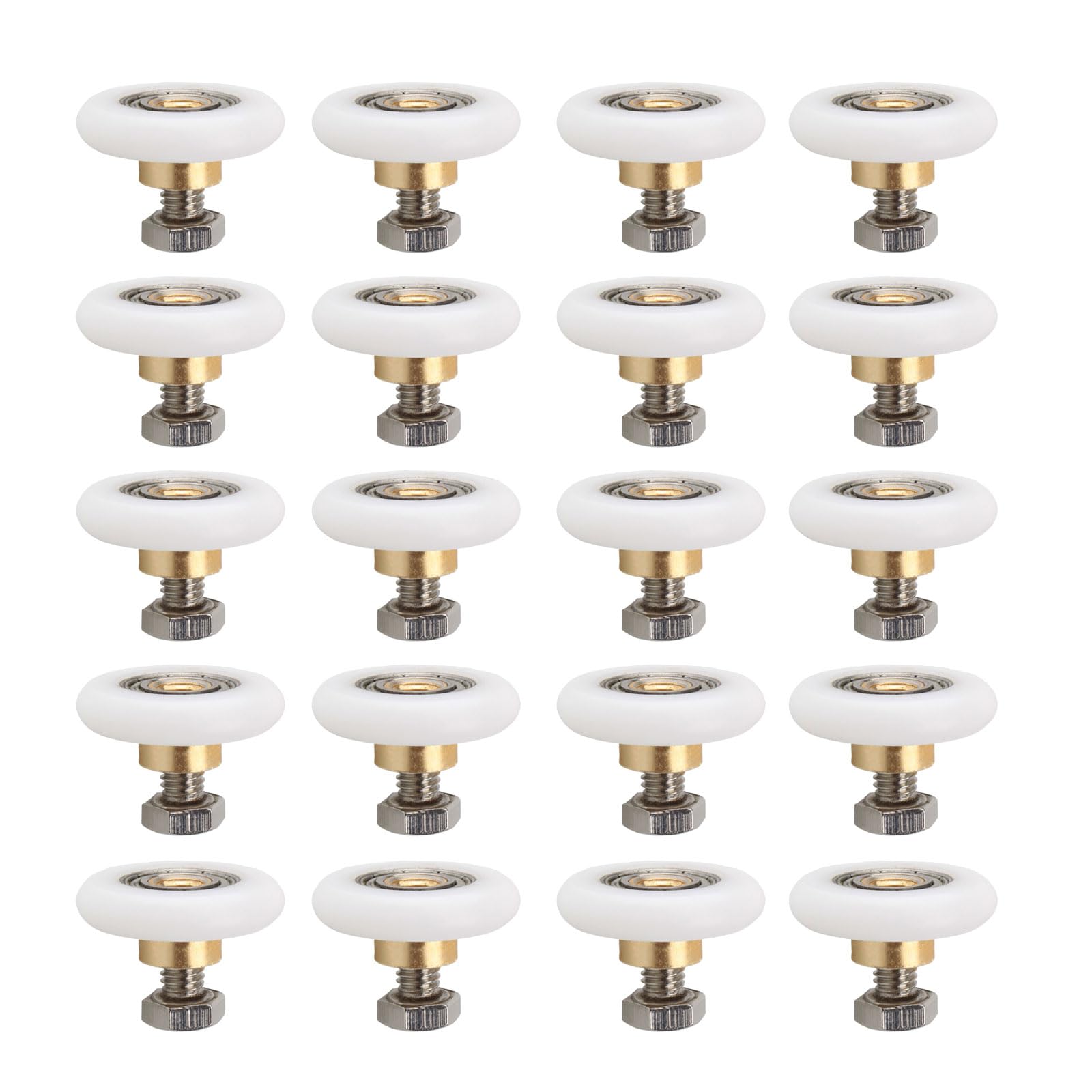Buxuaaaa Multicolor Shower Door Runners With Enhances Load Bearing Capacity Bathroom Sliding Door Pulleys Set For Homes & Hotel Bathrooms Quiet Operate Glass Hardware